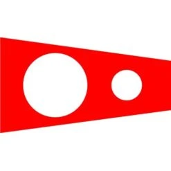 Size 4 Course Signal Pennant W/ Line Snap And Ring
