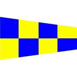 Size 6 Negation Signal Pennant With Line Snap And Ring