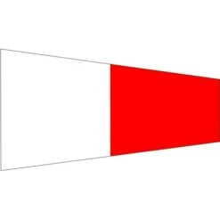 Size 8 Interrogative Signal Pennant With Line Snap And Ring