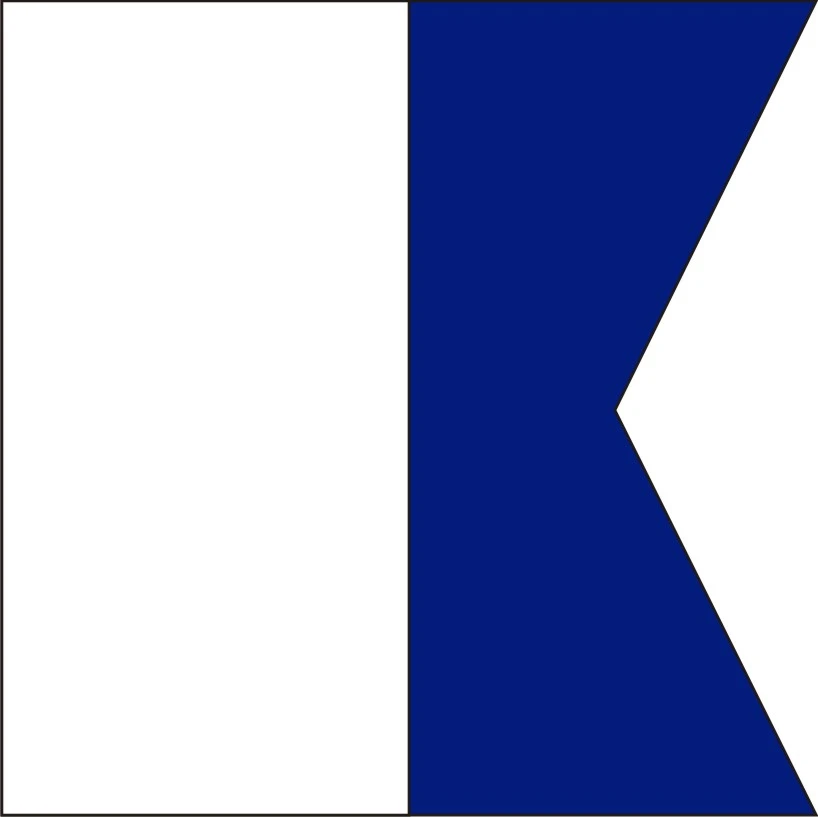 Size 3-1/2 Letter A Signal Flag With Line Snap And Ring 3 Size 3-1/2 Letter A Signal Flag With Line Snap And Ring