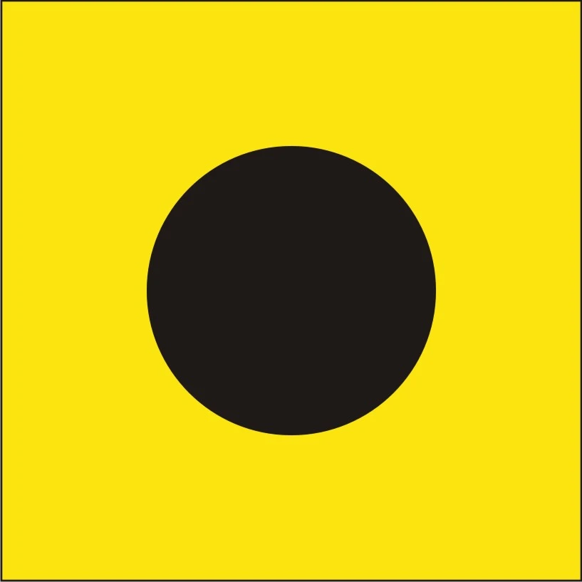 Size 3-1/2 Letter I Signal Flag With Line Snap And Ring 3 Size 3-1/2 Letter I Signal Flag With Line Snap And Ring