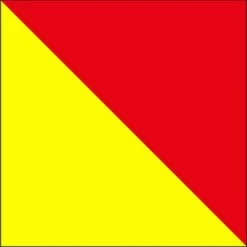 Size 3-1/2 Letter O Signal Flag With Line Snap And Ring