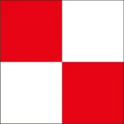 Size 6 Letter U Signal Flag With Line Snap And Ring