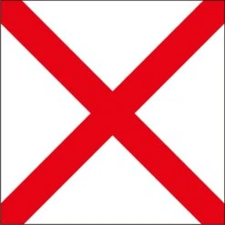 Size 6 Letter V Signal Flag With Line Snap And Ring