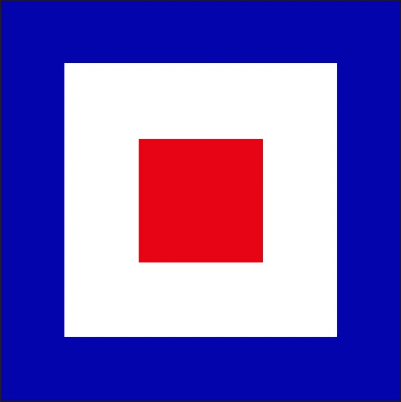 Size 8 Letter W Signal Flag With Line Snap And Ring 3 Size 8 Letter W Signal Flag With Line Snap And Ring