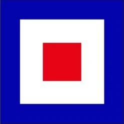 Size 6 Letter W Signal Flag With Line Snap And Ring