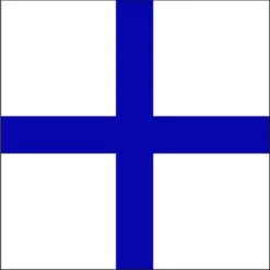 Size 4 Letter X Signal Flag With Line Snap And Ring