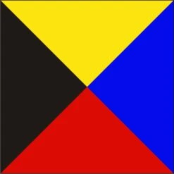 Size 4 Letter Z Signal Flag With Line Snap And Ring