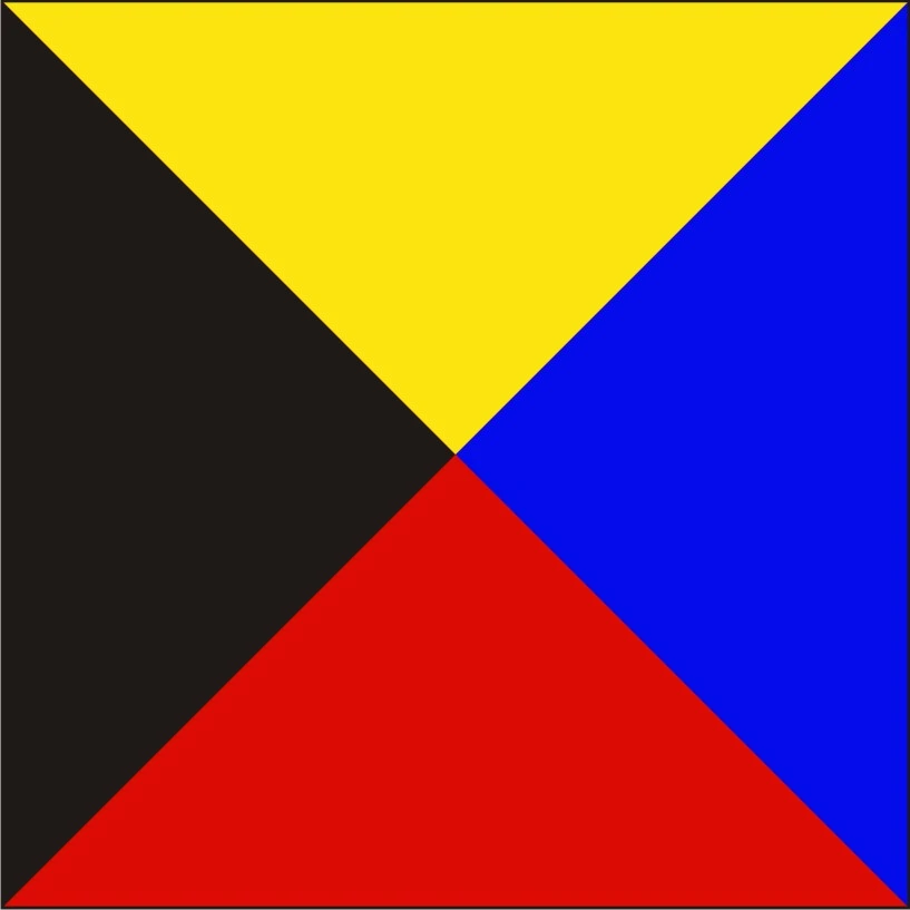 Size 8 Letter Z Signal Flag With Line Snap And Ring 3 Size 8 Letter Z Signal Flag With Line Snap And Ring