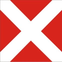 Size 3-1/2 Number 4 Signal Flag With Line Snap And Ring