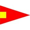 Size 6 4th Substitute Pennant W/ Line Snap & Ring -Mystic shop Signal Pennant 4th Substitutes joyb vf