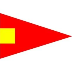 Size 4 4th Substitute Pennant With Line Snap & Ring