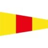Size 6 Number 0 Signal Pennant With Line Snap And Ring -Mystic shop Signal Pennant Numeral 0 h19a 6z