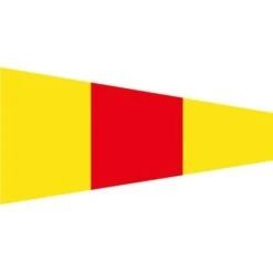 Size 6 Number 0 Signal Pennant With Line Snap And Ring