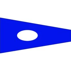 Size 3-1/2 Number 2 Signal Pennant With Line Snap And Ring