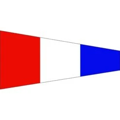 Size 4 Number 3 Signal Pennant With Line Snap And Ring
