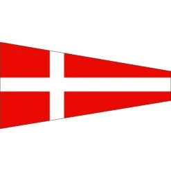 Size 4 Number 4 Signal Pennant With Line Snap And Ring