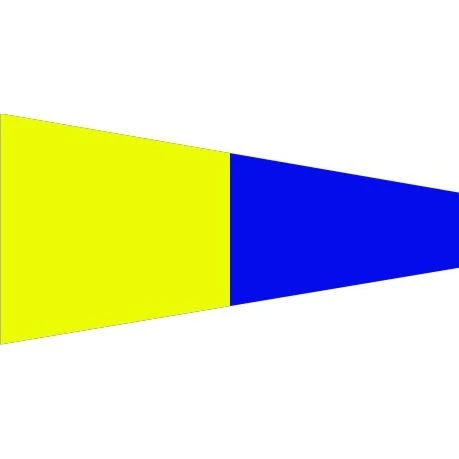 Size 3-1/2 Number 5 Signal Pennant With Line Snap And Ring 3 Size 3-1/2 Number 5 Signal Pennant With Line Snap And Ring