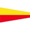 Size 6 Number 7 Signal Pennant With Line Snap And Ring -Mystic shop Signal Pennant Numeral 7 rglb fl