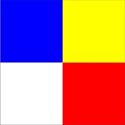 Size 4 Squadron Signal Flag With Line Snap And Ring