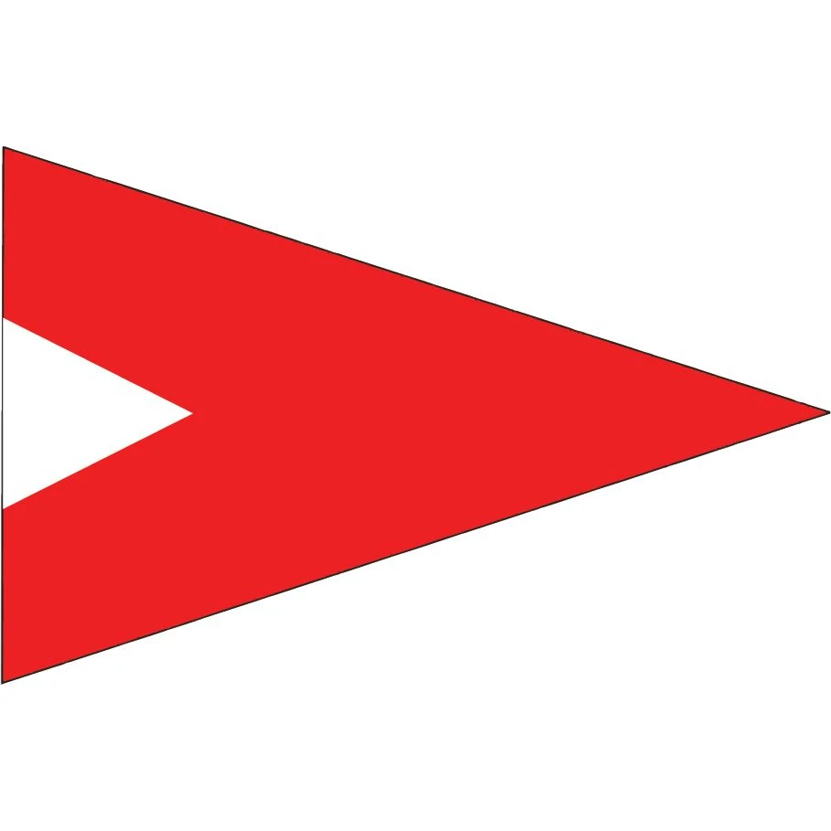 Size 6 Station Signal Pennant With Line Snap And Ring 3 Size 6 Station Signal Pennant With Line Snap And Ring