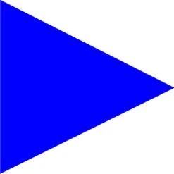 Size 3-1/2 Subdivision Signal Pennant With Line Snap & Ring